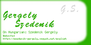 gergely szedenik business card